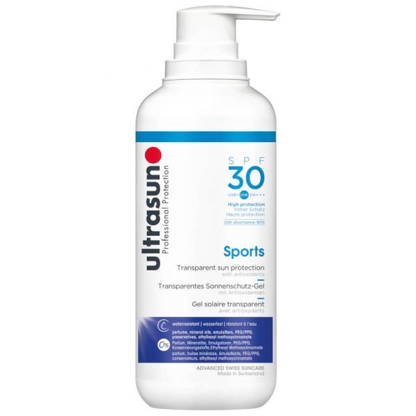 Ultrasun Transparent Sun Protection Sports Gel Spf30 400 Ml