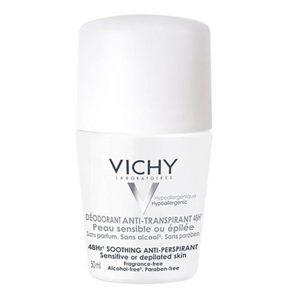Vichy Deodorant 48hour Sensitive Skin Anti-Perspirant Roll On 50 Ml