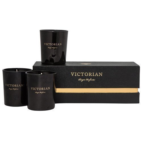 Victorian Leather Set Black Champagne