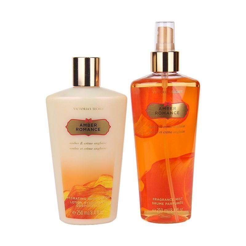 Victoria's Secret Amber Romance Duo Body Mist 250ml Body Lotion 250ml