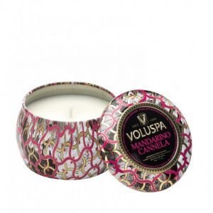 Voluspa Mandarino Cannela Decorative Tin Candle Tuoksukynttilä Valkoinen