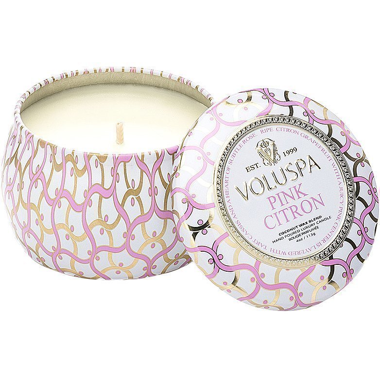 Voluspa Pink Citron Decorative Tin Candle 99g