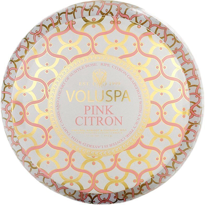 Voluspa Pink CitronWick Maison Metallo Candle 312g