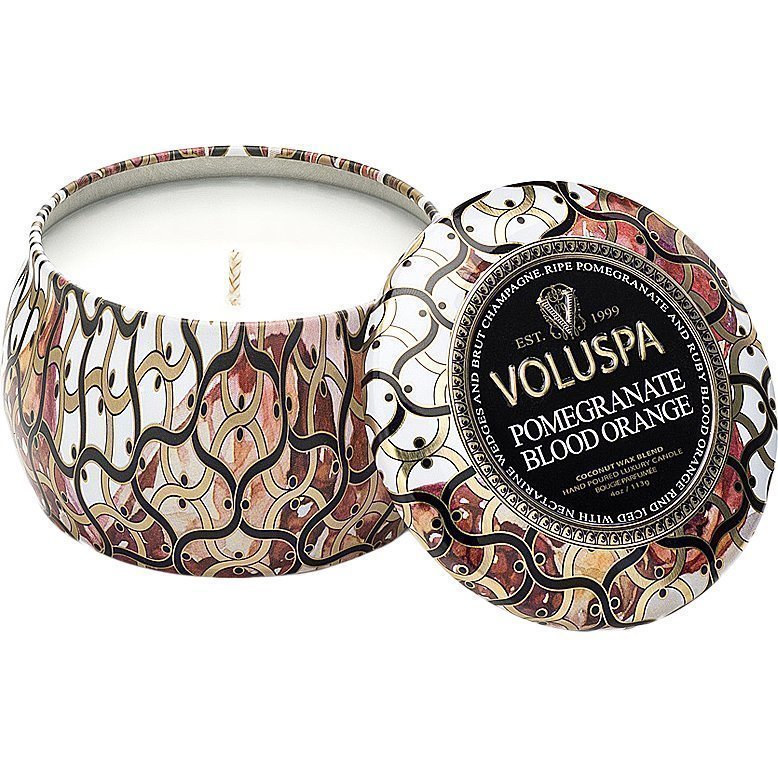 Voluspa Pomegranate Blood Orange Decorative Tin Candle 99g