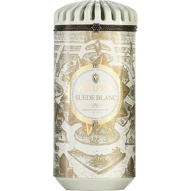 Voluspa Suede Blanc Ceramic Alta Maison Candle 425g