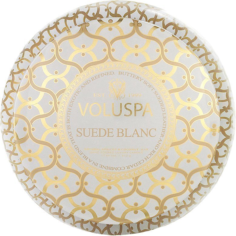 Voluspa Suede BlancWick Maison Metallo Candle 312g