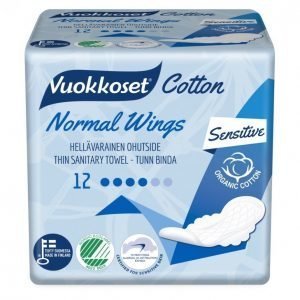 Vuokkoset Cotton 12 Normal Wings Terveysside