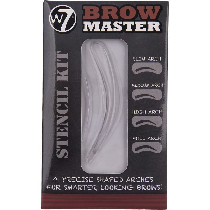 W7 Brow Master Stencil Kit 4 Precise Shaped Arches
