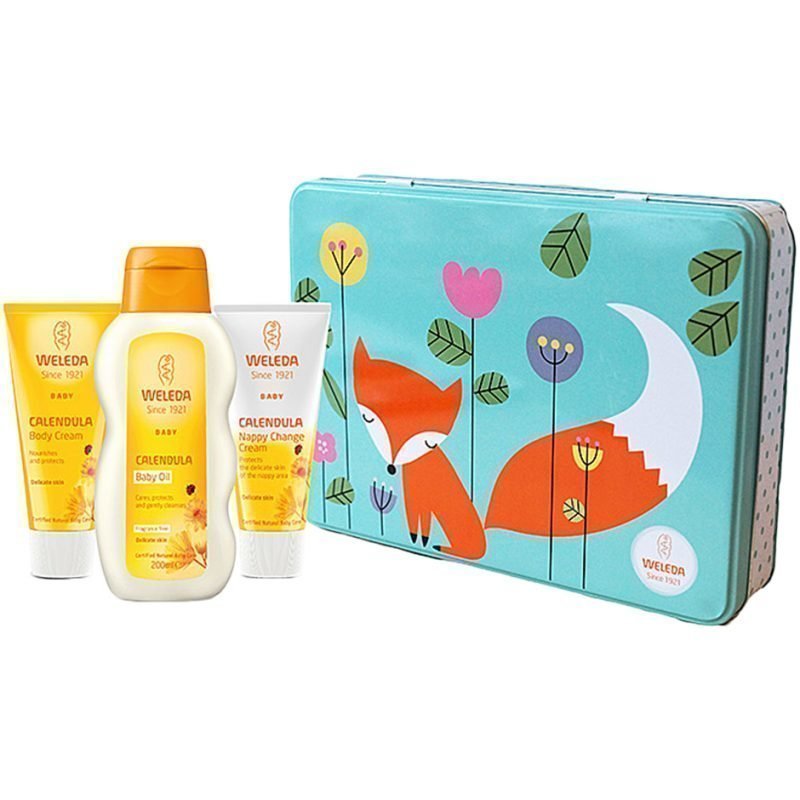 Weleda Baby Kit Calendula Baby Oil 200ml Calendula Nappy Change Cream 75ml Calendula Body Cream 75ml