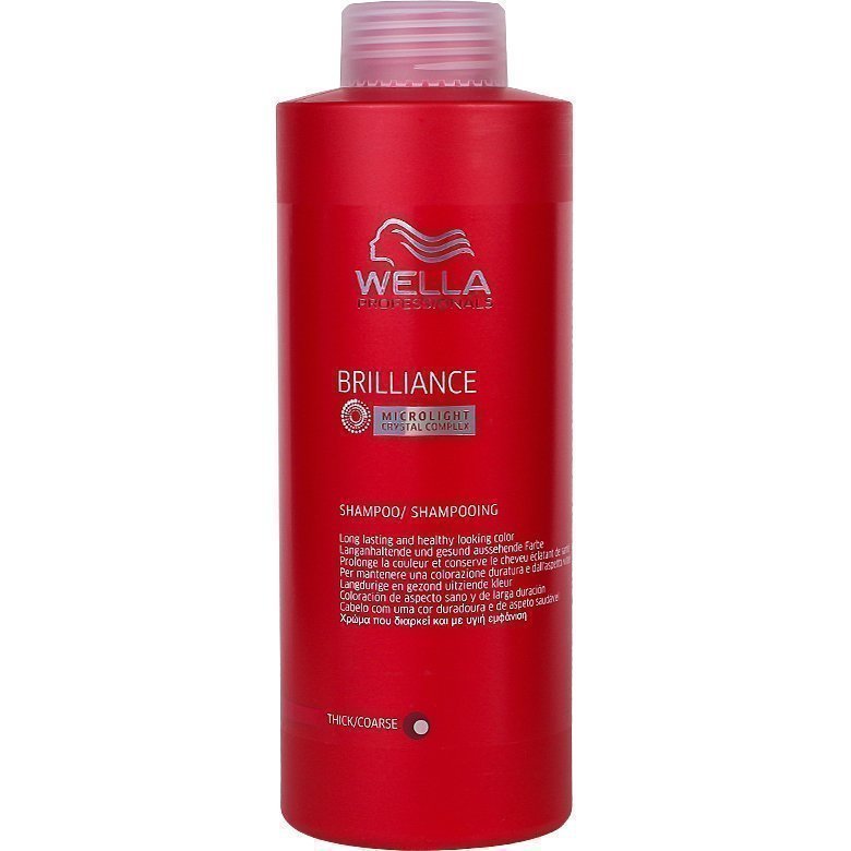 Wella Brilliance Shampoo Thick/Coarse Hair 1000ml