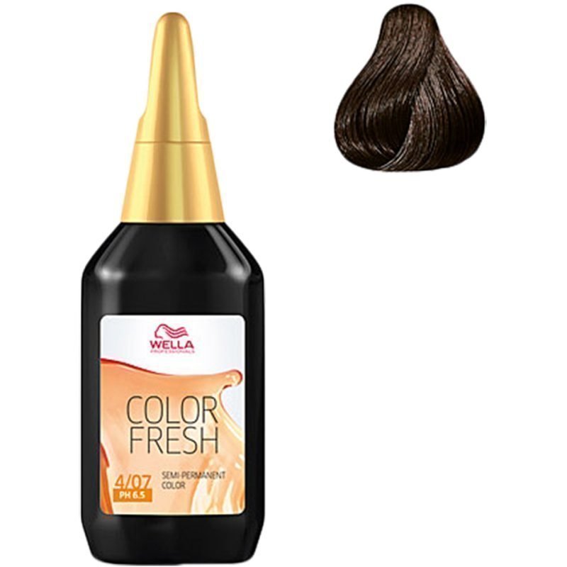 Wella Color Fresh 4/07 Medium Natural Brunette Brown 75ml