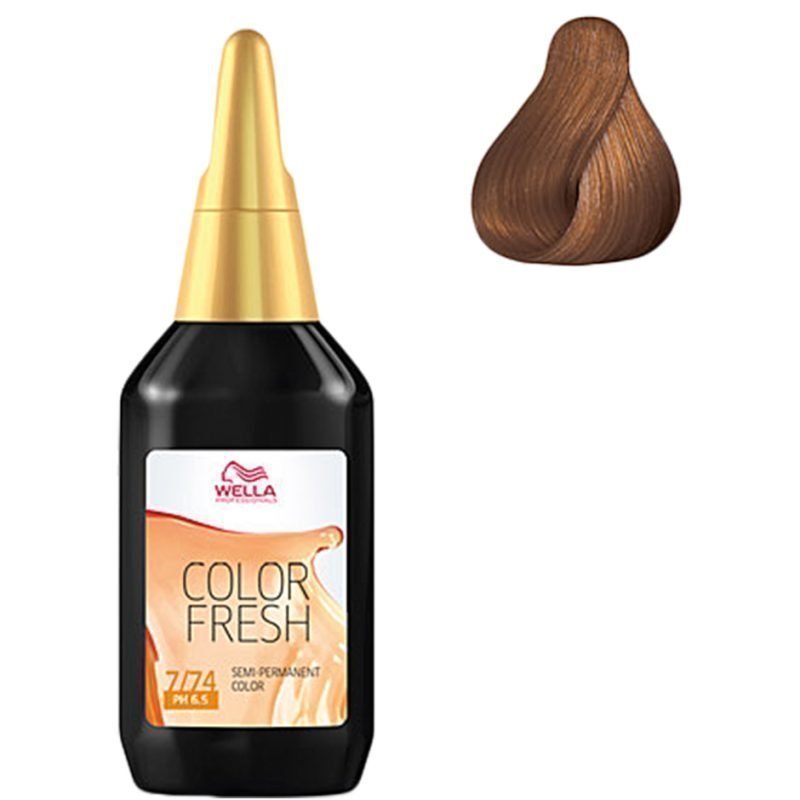 Wella Color Fresh 7/74 Medium Brunette Red Blonde 75ml