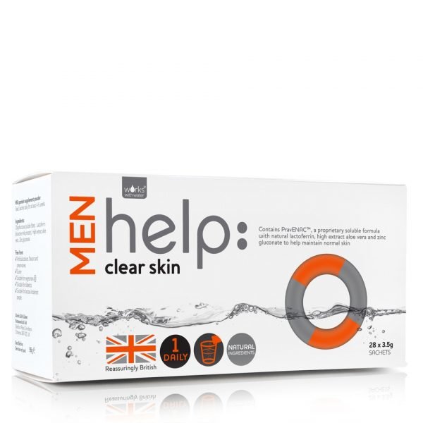 Works With Water Men's Help: Clear Skin Soluble Supplement 28 X 3.5 G