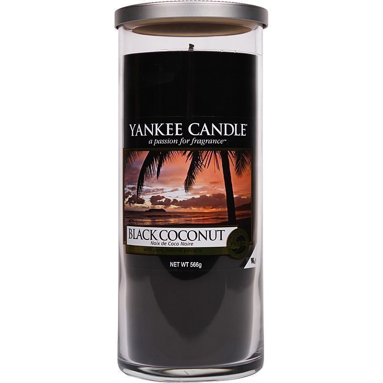 Yankee Candle Black Coconut Glass Pillar 538g