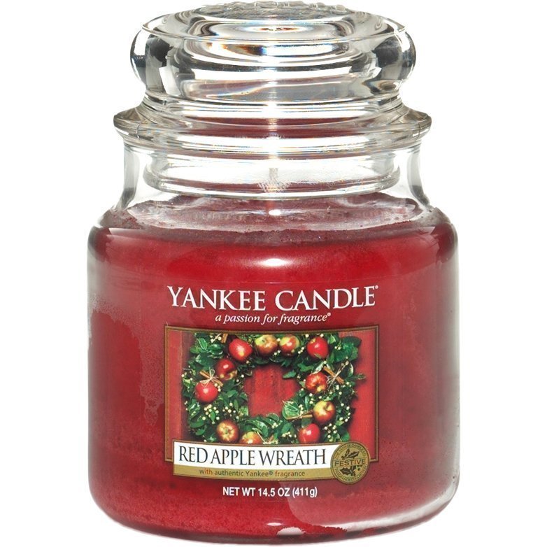 Yankee Candle Red Apple Wreath Medium Jar 411g