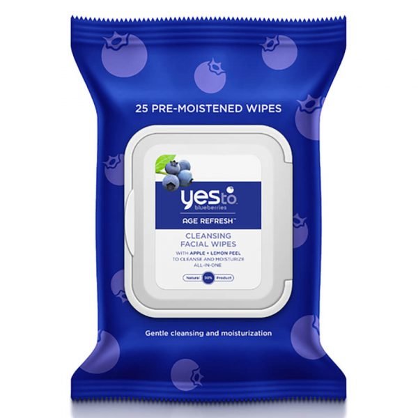 Yes To Blueberries Cleansing Facial Wipes Pack Of 25