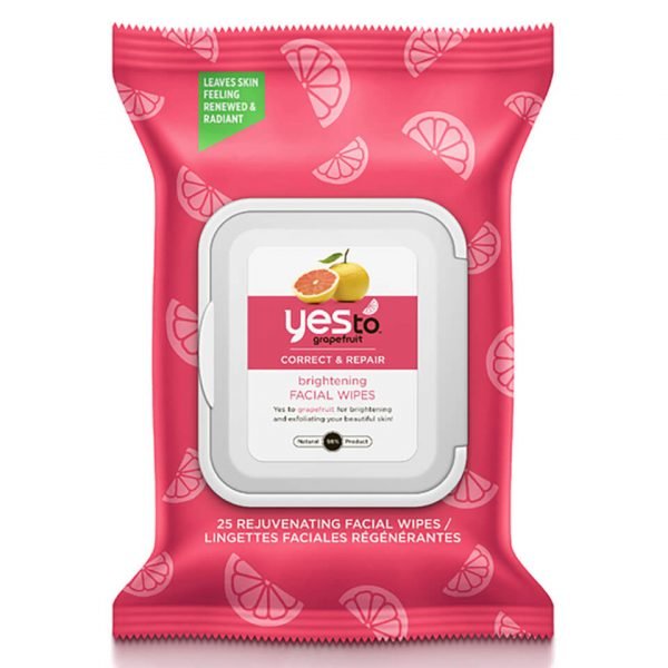 Yes To Grapefruit Rejuvenating Facial Wipes Pack Of 25