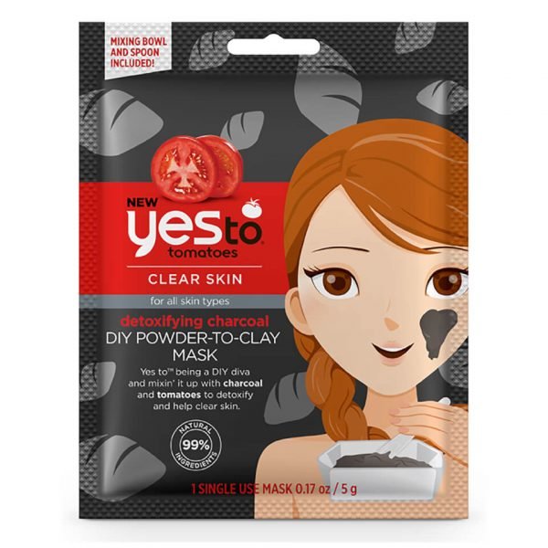Yes To Tomatoes Detoxifying Charcoal Diy Powder-To-Clay Mask 5 G