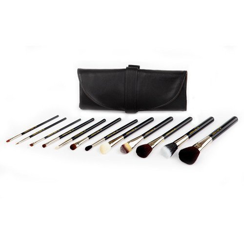 bdellium Tools Maestro Complete 12pc. Brush Set with Roll-up Pouch