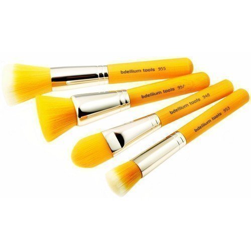 bdellium Tools Yellow Bambu Foundation 4pc. Brush Set