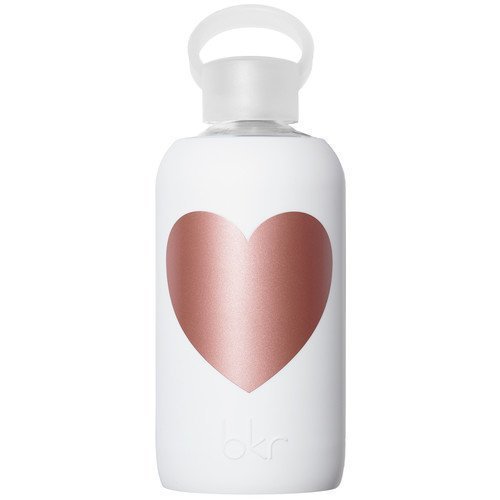 bkr Water Bottle Winter Metallic Rose Heart
