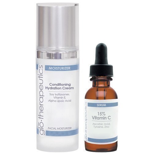 glo-therapeutics 15% Vitamin C Facial Serum & Conditioning Hydration Cream