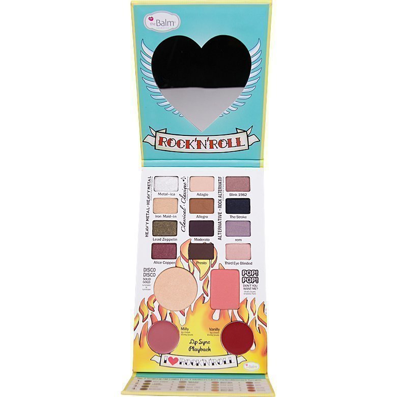 the Balm Balm Jovi Rockstar Face Palette 12 Eyeshadows Luminizer Blush 2 Lip/Cheek